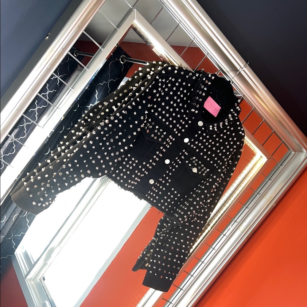 Rockstar Rebel All-Over Studded Denim Jacket 🎸💎